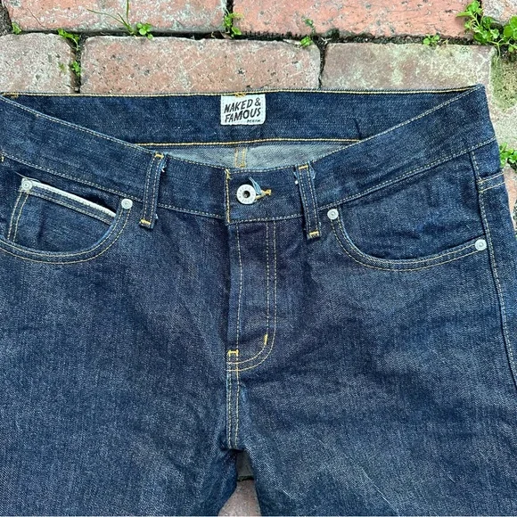 Naked & Famous Super Skinny Guy Japanese  Selvedge Denim Jeans size 34 - Picture 2 of 10